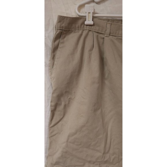 Wrangler Timbercreek Mens 46 Beige Khaki Chino Comfort Front Pleated Shorts - Picture 8 of 13